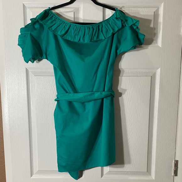 Juicy Couture ruffle collar green dress Size Small - Picture 7 of 16